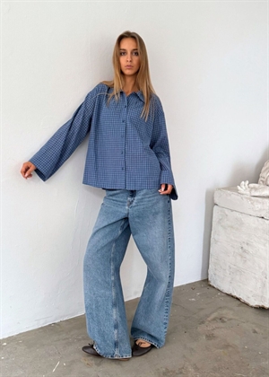 Tinsi check skjorte Blue/Navy Check Boii Studios 